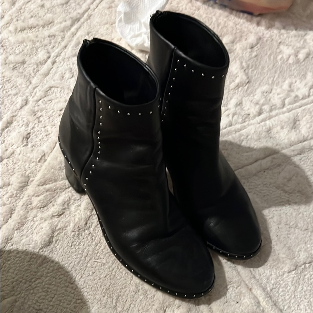Black Studded Ankle Boots